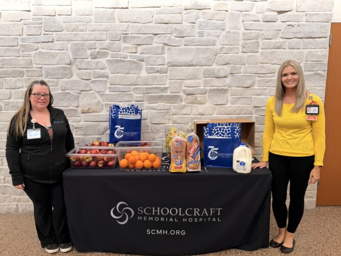 At Schoolcraft Memorial Hospital, Rachel Leckson and Jessica Baker